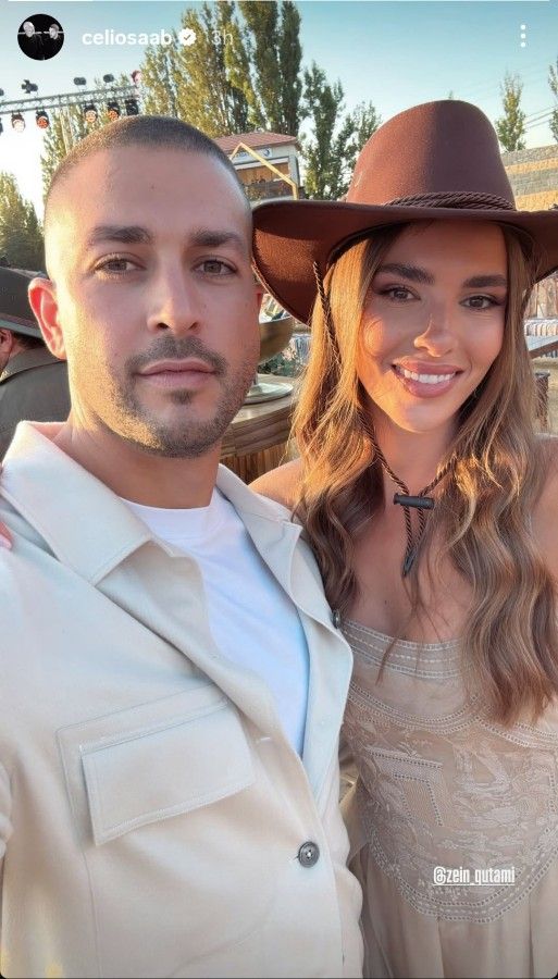 سيليو صعب وزوجته زين قطامي يخطفان الأنظار في أحدث ظهور لهما بعد زواجهما