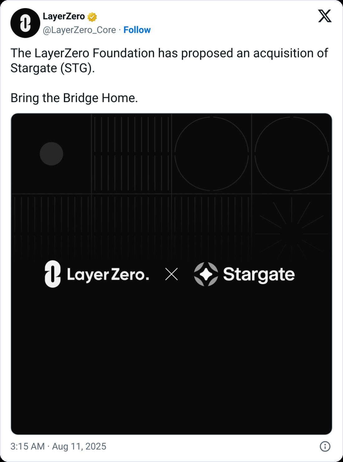 ارتفاع توكنات LayerZero وStargate بعد خطة استحواذ بقيمة 110 ملايين دولار