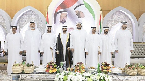 ولي العهد ونائب حاكم أم القيوين يحضران أفراح المسافري في الشارقة