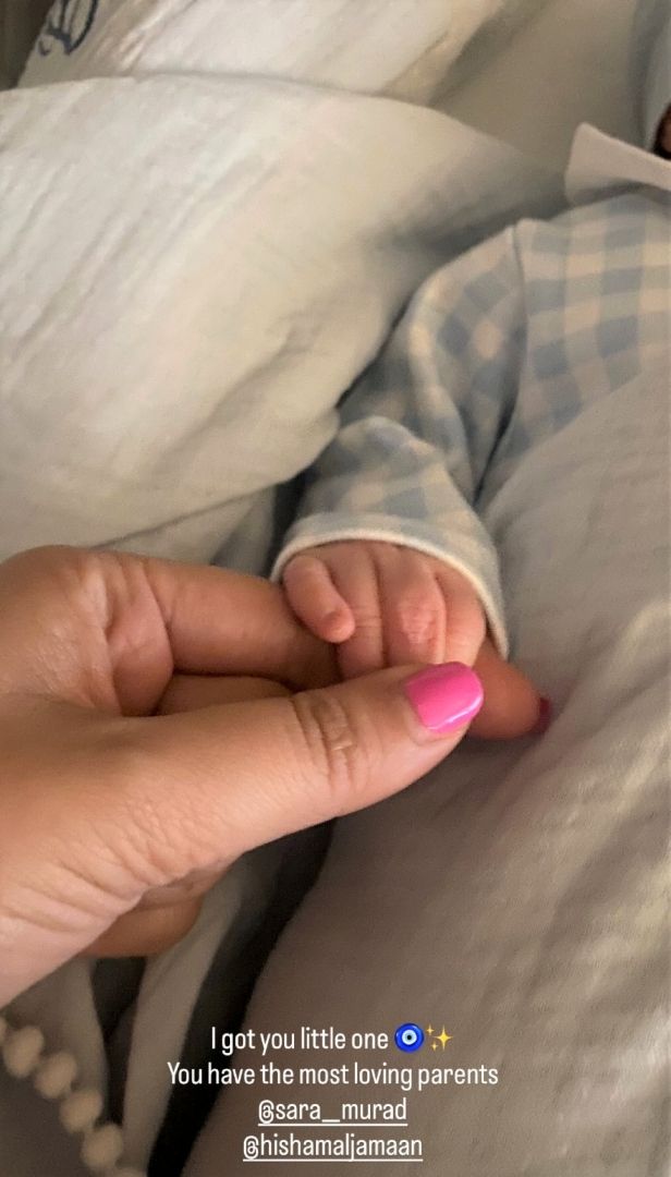 شاهدوا أول صور لـ سارة مراد بعد ولادتها طفلها سلمان