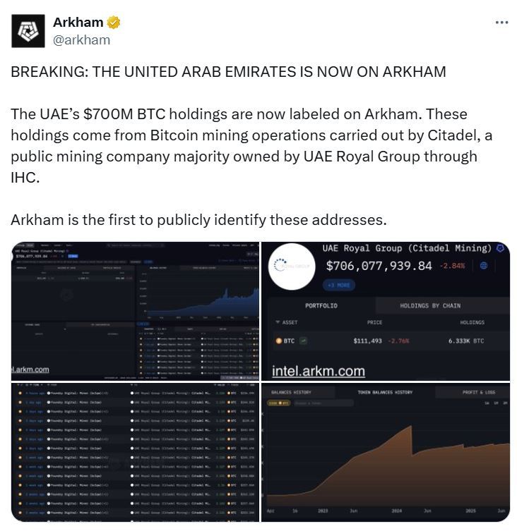 تقارير: الإمارات تمتلك 700 مليون دولار من البيتكوين المُستخرج عبر التعدين