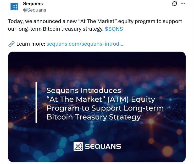 شركة أشباه الموصلات Sequans تسعى لجمع 200 مليون دولار لشراء البيتكوين