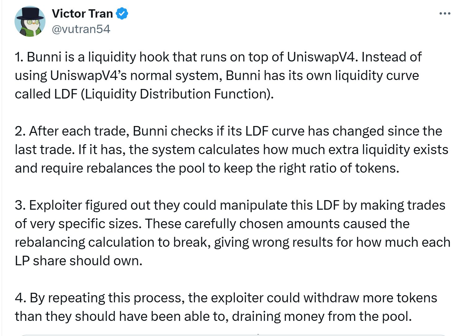 منصة Bunni DEX توقف خدماتها بعد استغلال أمني كلفها 2.4 مليون دولار