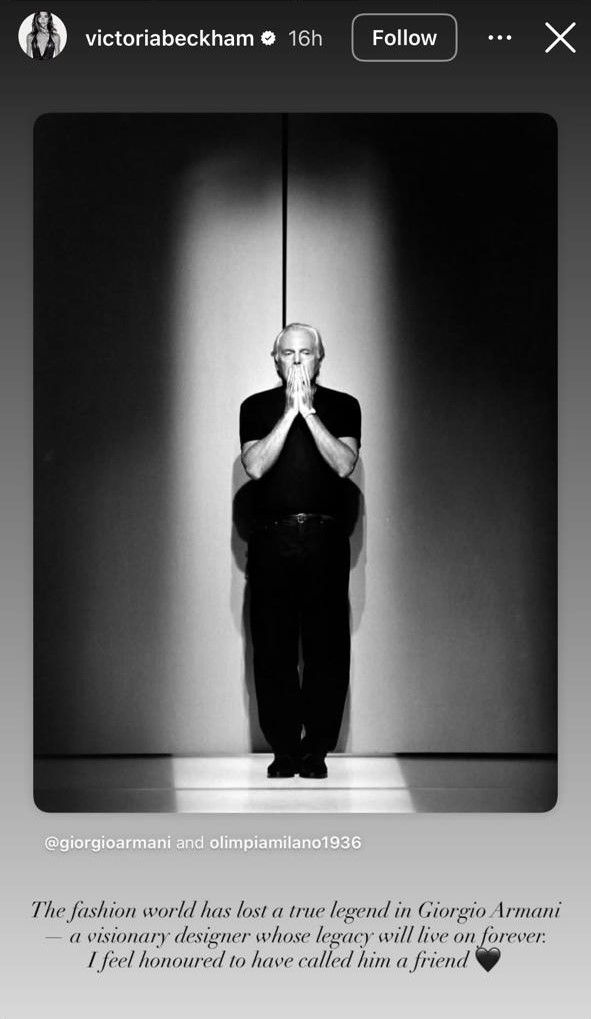 النجوم والمشاهير ينعون جورج أرماني بكلمات وصور مؤثرة