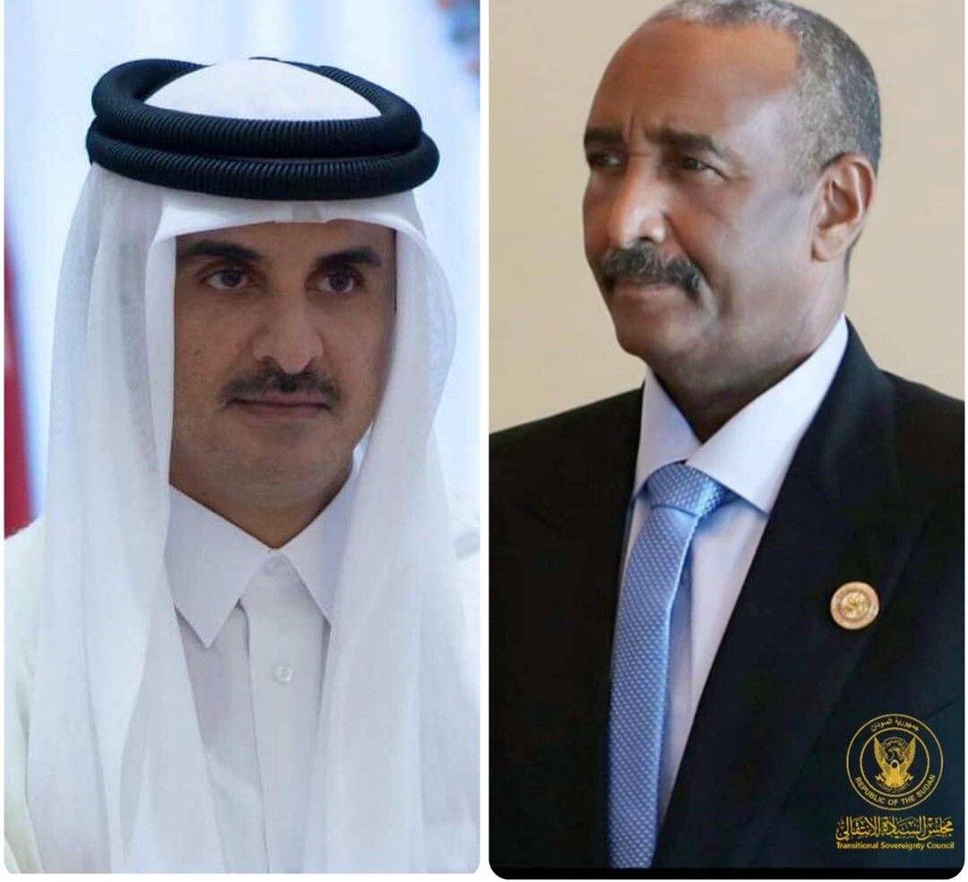 رئيس مجلس السيادة يجري إتصالاً هاتفيا مع أمير دولة قطر