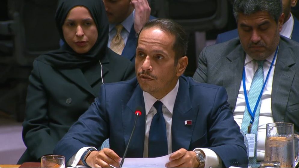 رئيس الوزراء القطري أمام مجلس الأمن: قادة إسرائيل مصابون بالغرور وسكرة القوة لأنهم ضمنوا الإفلات من العقاب