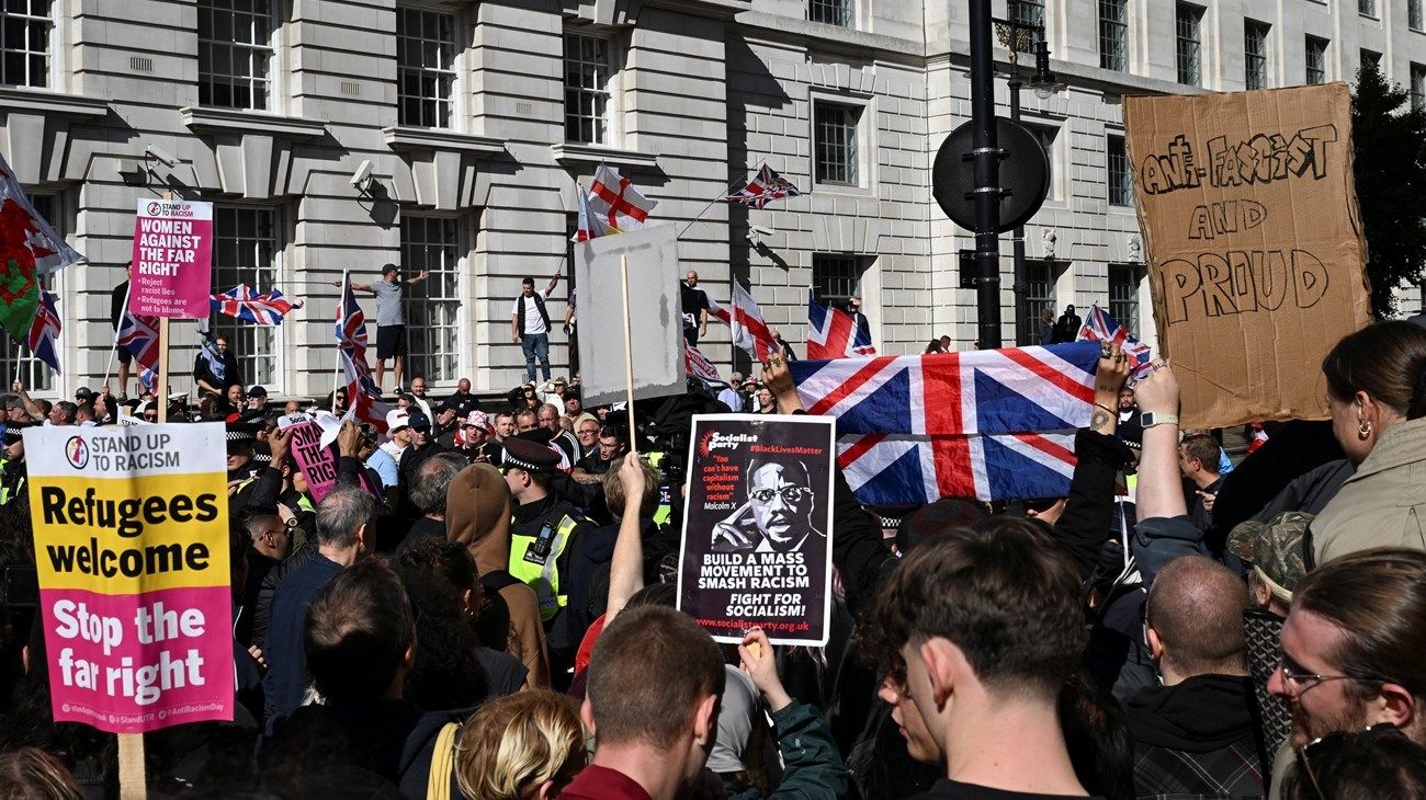 احتجاجات مؤيدة وأخرى مناهضة للهجرة في لندن