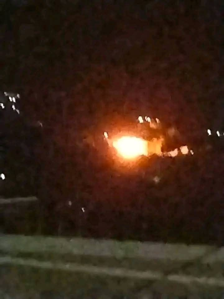 شاهد بالصورة لحظة الانفجارات الليلة