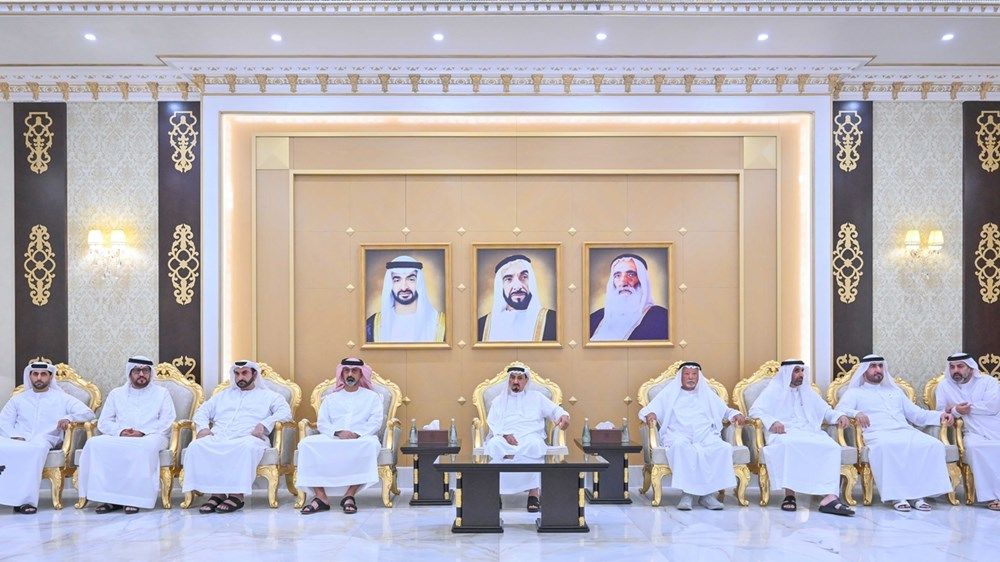 حاكم عجمان وولي عهده يقدّمان واجب العزاء في وفاة الشيخة حصة عبيد الشامسي