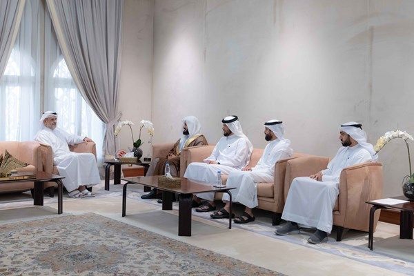 ولي عهد الشارقة يستقبل القارئ رعد الكردي