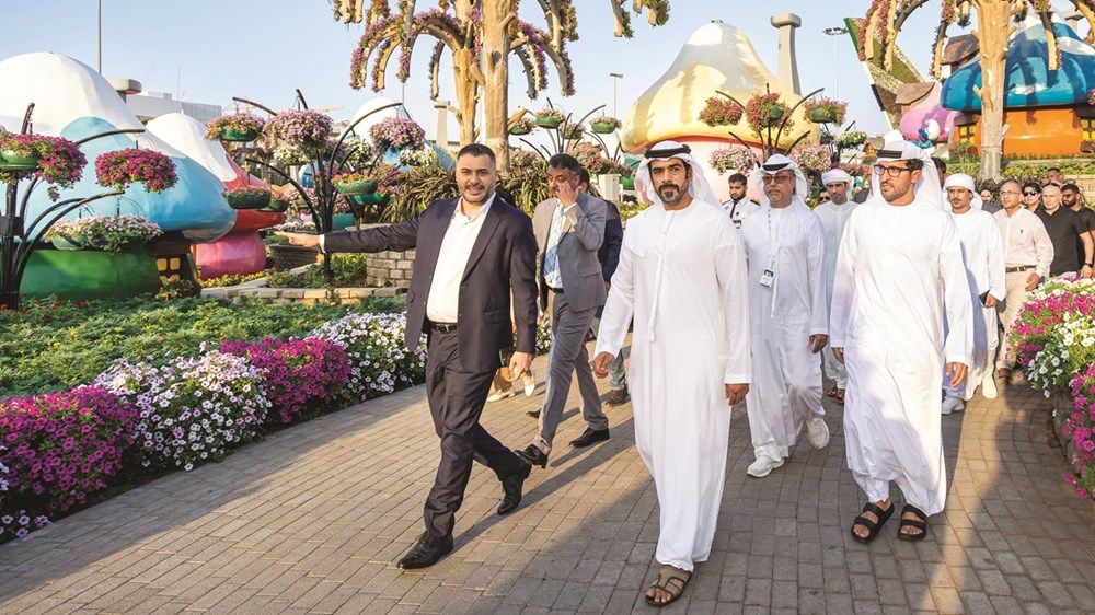 ذياب بن طحنون يفتتح الموسم الرابع عشر لحديقة «دبي ميراكل جاردن»