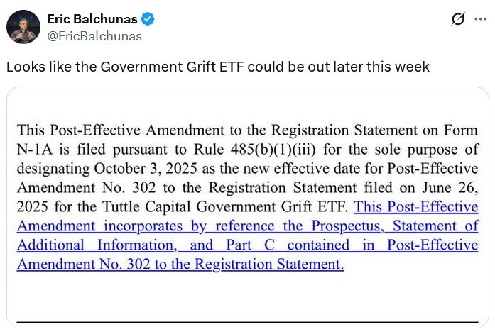 صندوق ETF يتتبع تداولات الكونغرس قد يُطلق هذا الأسبوع تحت اسم “Government Grift”