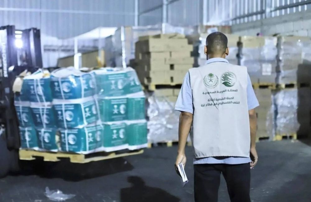 قافلة إغاثية سعودية جديدة تصل غزة