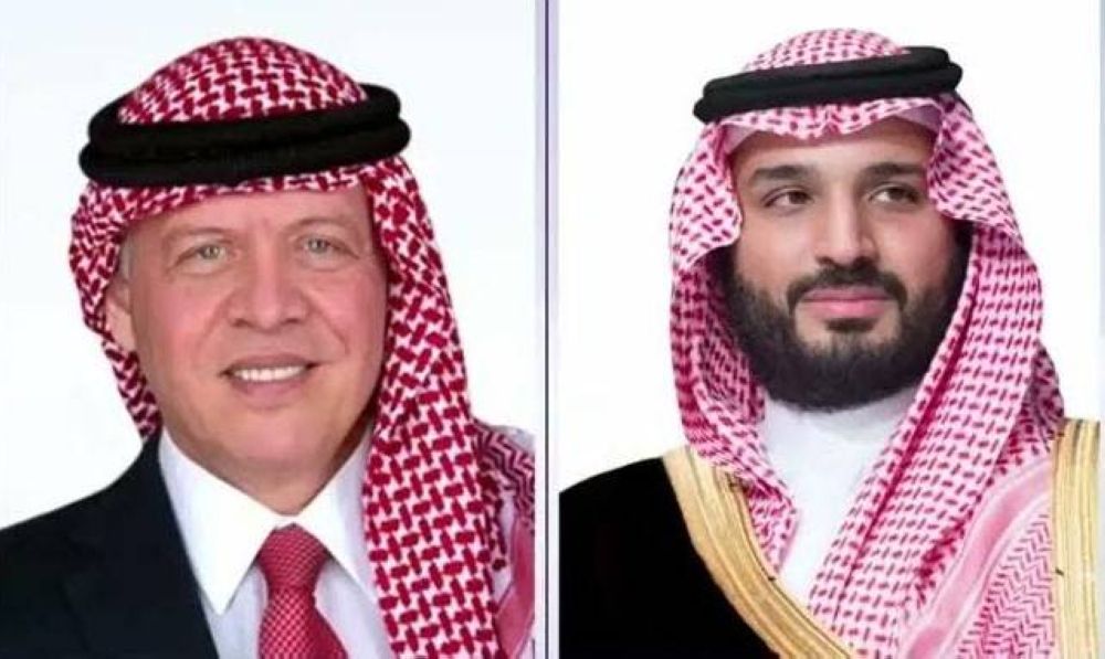 ولي العهد وملك الأردن يستعرضان المستجدات الإقليمية