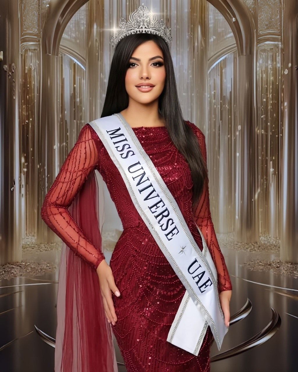 مريم محمّد أول إماراتيّة على منصّة ملكة جمال الكون ٢٠٢٥