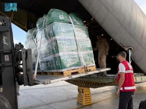 الطائرة الإغاثية السعودية الـ67 تصل إلى مطار العريش محمّلة بالمساعدات الإنسانية للشعب الفلسطيني في غزة