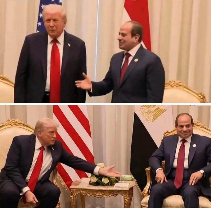 (صور وفيديو).. ترامب والسيسي يتعادلان 1-1 في المواقف المحرجة!