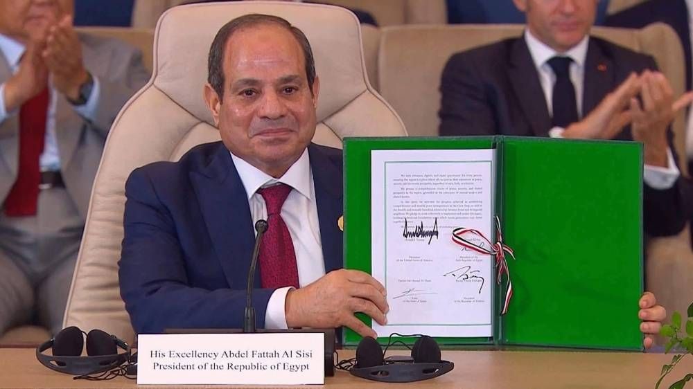 السيسي: اتفاق غزة يفتح عهدا جديدا من الاستقرار في الشرق الأوسط