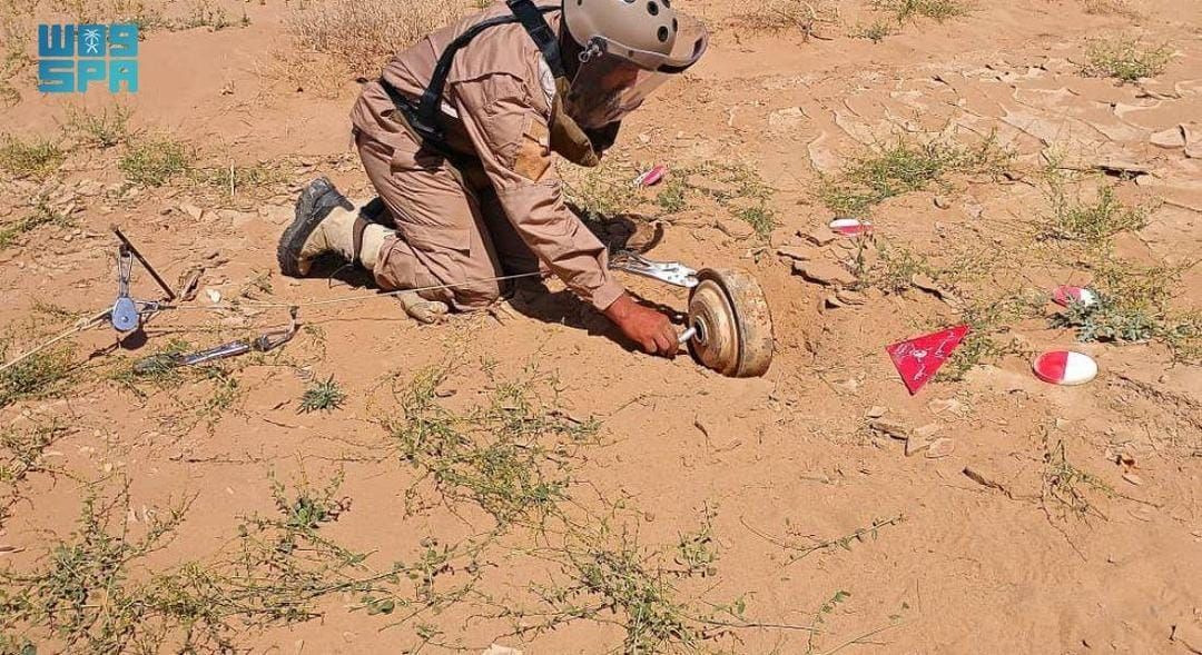 مشروع مسام ينزع 3,325 لغمًا من الأراضي اليمنية خلال أكتوبر 2025