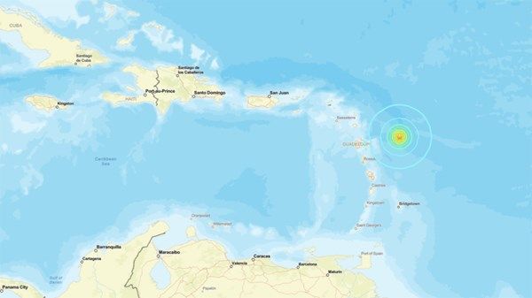 زلزالان قويان يضربان شرق الكاريبي في المحيط الأطلسي
