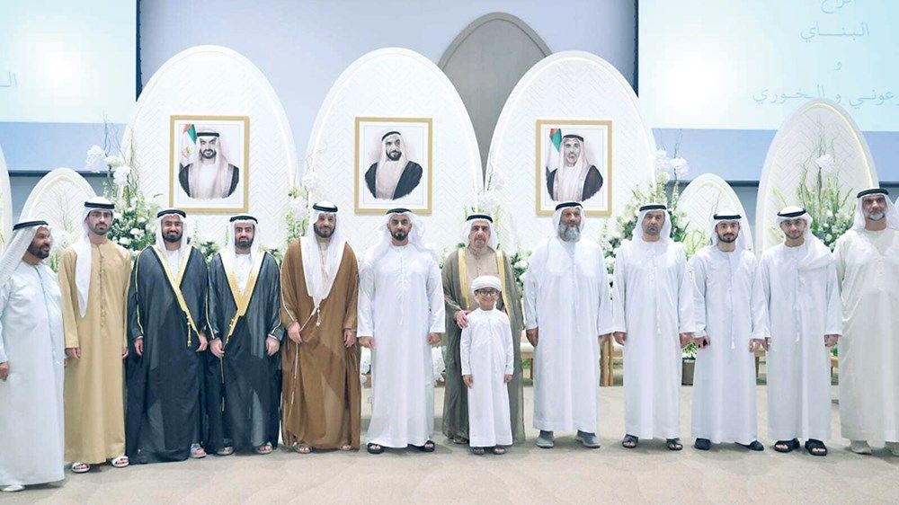 محمد بن راشد وحمدان بن محمد وسيف بن زايد يحضرون أفراح البناي والزرعوني والخوري