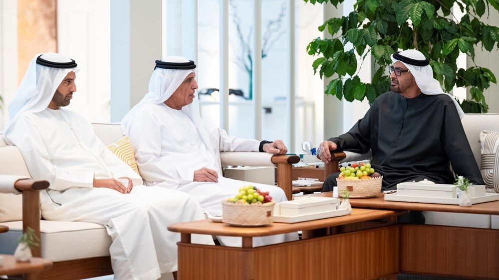 رئيس الدولة يستقبل حاكم رأس الخيمة