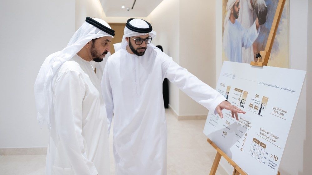 حمدان بن زايد يفتتح فرع جامعة محمد بن زايد للعلوم الإنسانية في منطقة الظفرة