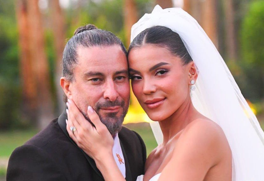 بالصور- زفاف هادي الباجوري وهايدي خالد بحضور نجله ونجوم الفنّ… ولقطة طريفة تشعل مواقع التّواصل