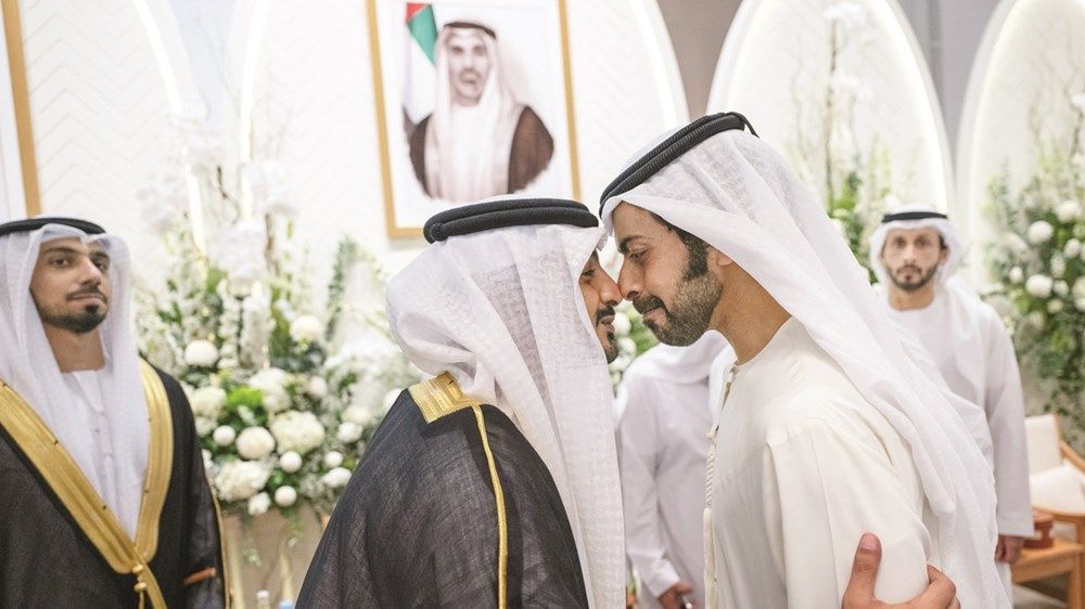 خليفة بن طحنون بن محمد يحضر حفل استقبال بمناسبة أفراح المزروعي