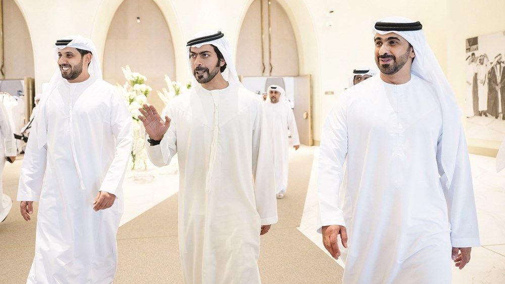 خليفة بن طحنون بن محمد يحضر حفل استقبال بمناسبة أفراح المزروعي