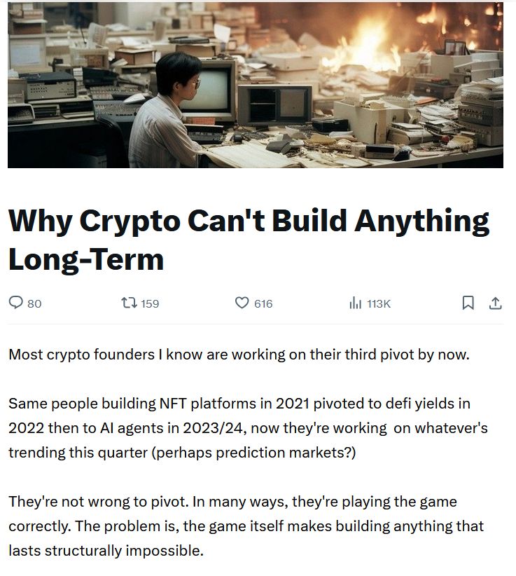 ثقافة “تعظيم الخسارة الغارقة” تقتل تطوير المشاريع طويلة الأمد في عالم الكريبتو