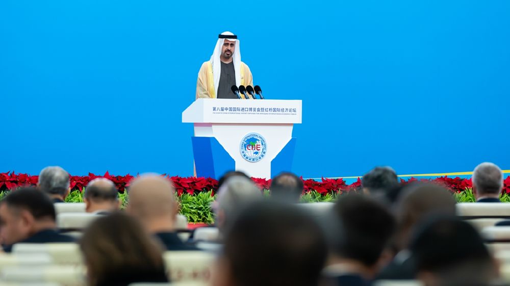 ذياب بن محمد بن زايد يشهد افتتاح معرض الصين الدولي للاستيراد 2025 في شنغهاي