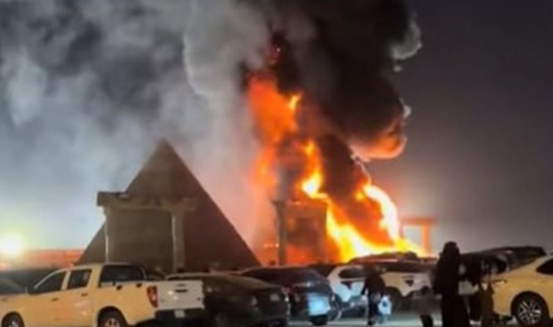 حريق في اهرامات مهرجان الرياض: استر يارب