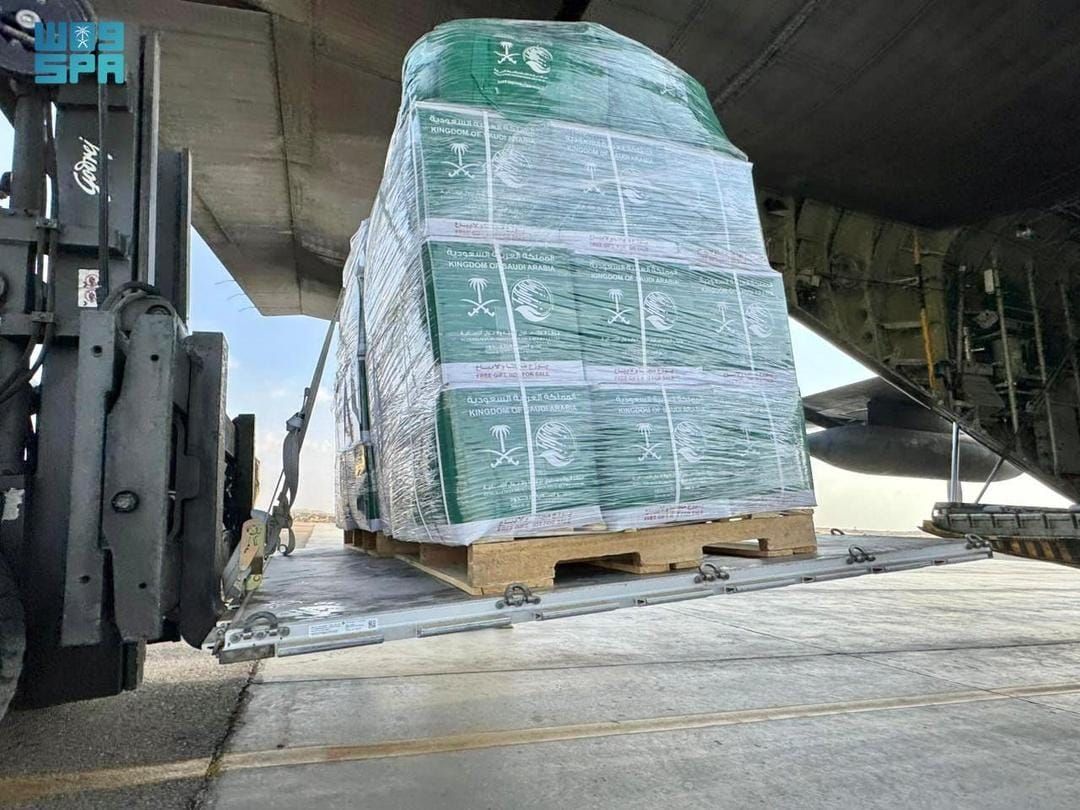 وصول الطائرة الإغاثية السعودية الـ72 لدعم الشعب الفلسطيني في غزة