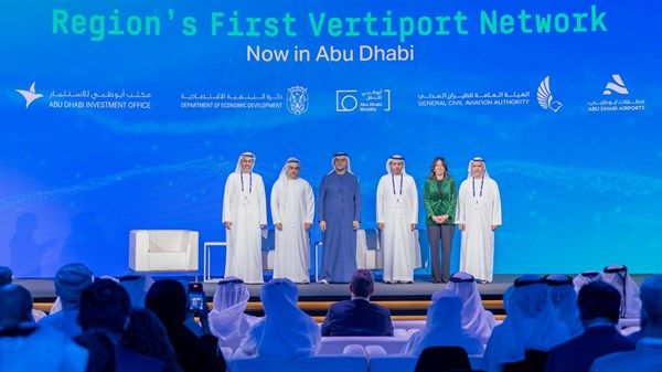 إطلاق شبكة مهابط الطائرات العمودية الكهربائية لدعم تشغيل التاكسي الطائر بأبوظبي