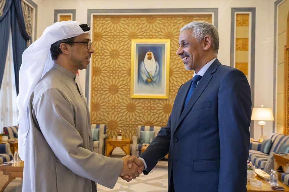 منصور بن زايد يستقبل مدير عام المصرف العربي للتنمية الاقتصادية في أفريقيا