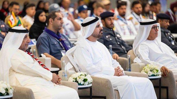 ذياب بن محمد بن زايد يشهد افتتاح منتدى الشباب الكشفي العربي السادس في أبوظبي