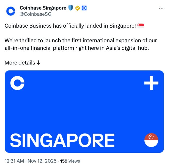 منصة Coinbase تنطلق في سنغافورة لإعادة تشكيل قطاع المدفوعات باستخدام USDC