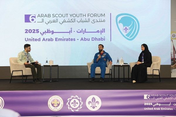 سلطان النيادي يستعرض رحلته في الفضاء خلال «منتدى الشباب الكشفي العربي»