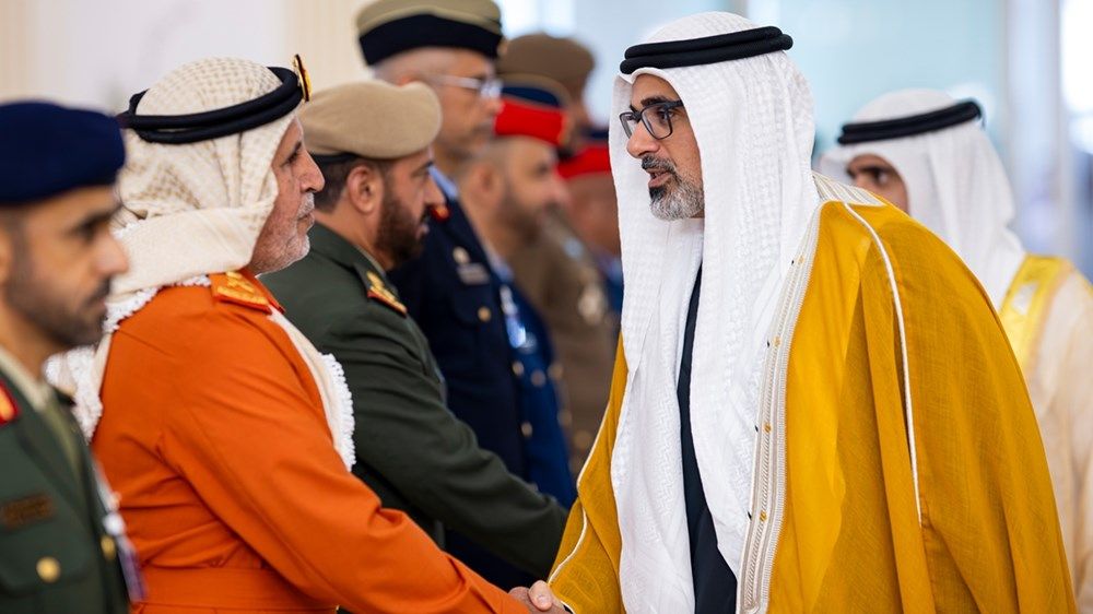 خالد بن محمد بن زايد وحمدان بن محمد بن راشد يستقبلان الوفود المشاركة في معرض دبي للطيران