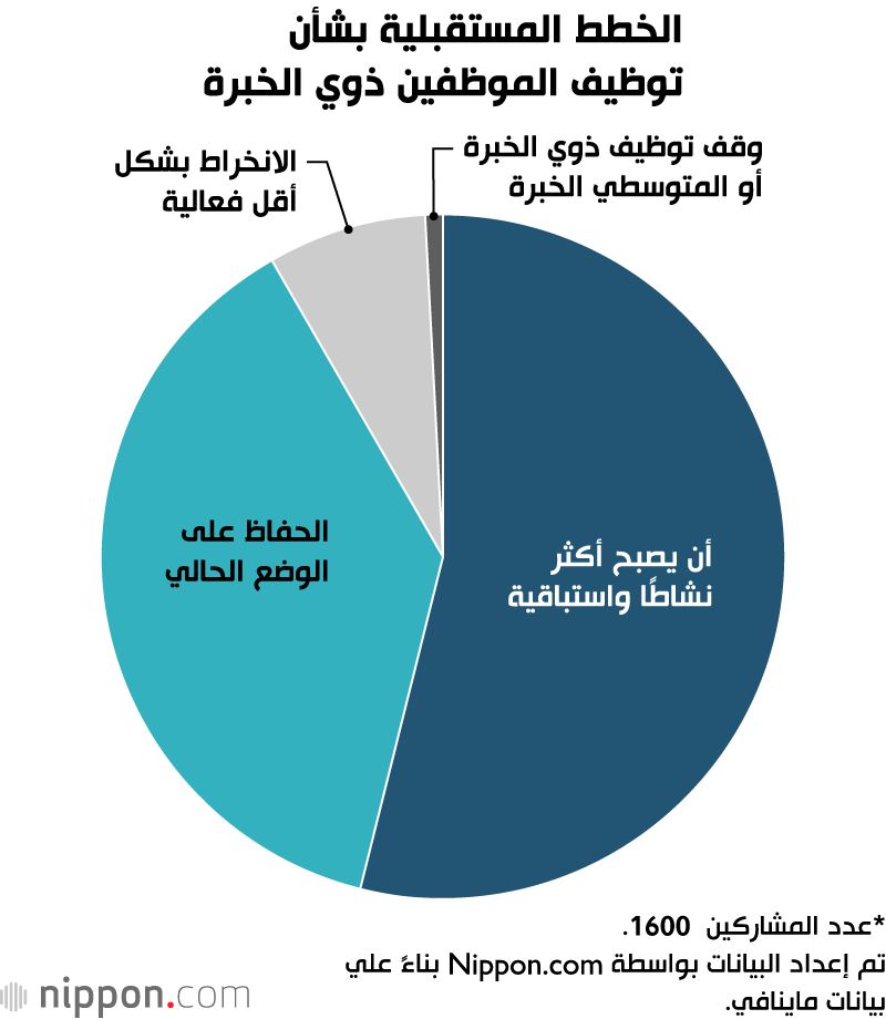الخطط المستقبلية بشأن توظيف الموظفين ذوي الخبرة