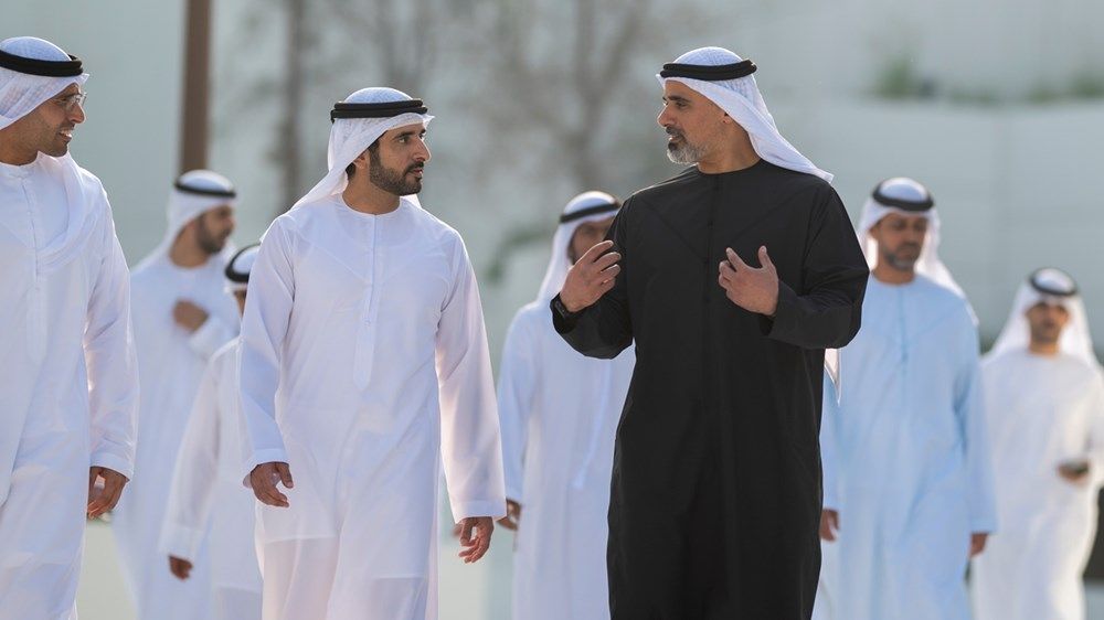 خالد بن محمد بن زايد وحمدان بن محمد بن راشد يقومان بجولة في متحف التاريخ الطبيعي أبوظبي بالمنطقة الثقافية في السعديات