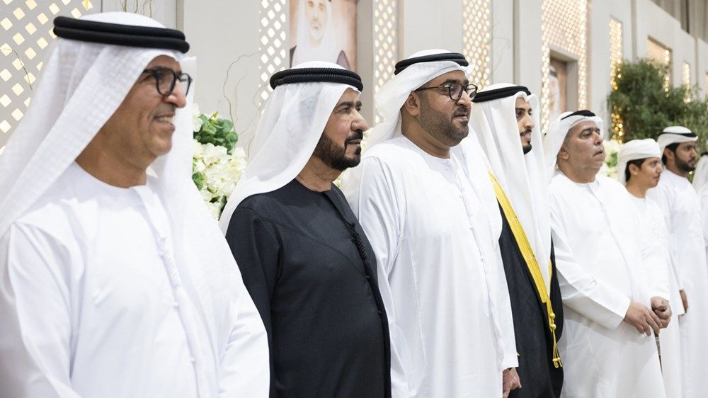 محمد بن حمدان بن زايد يحضر حفل استقبال بمناسبة زفاف مكتوم عبدالواحد الكعبي