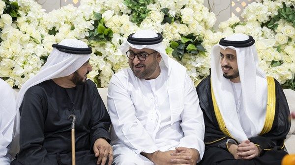 محمد بن حمدان بن زايد يحضر حفل استقبال بمناسبة زفاف مكتوم عبدالواحد الكعبي