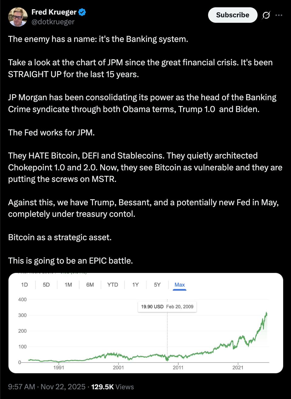 Strategy وداعمو البيتكوين يدعون إلى “مقاطعة” جي بي مورغان