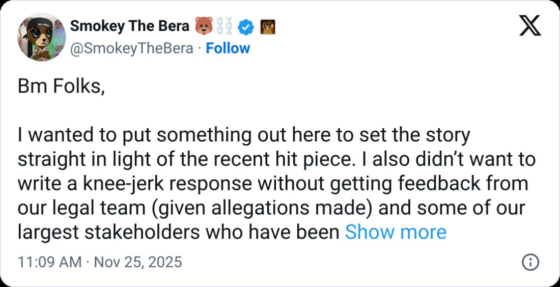 Berachain تشكّك في طريقة عرض صفقة استرداد 25 مليون دولار لصالح Brevan Howard