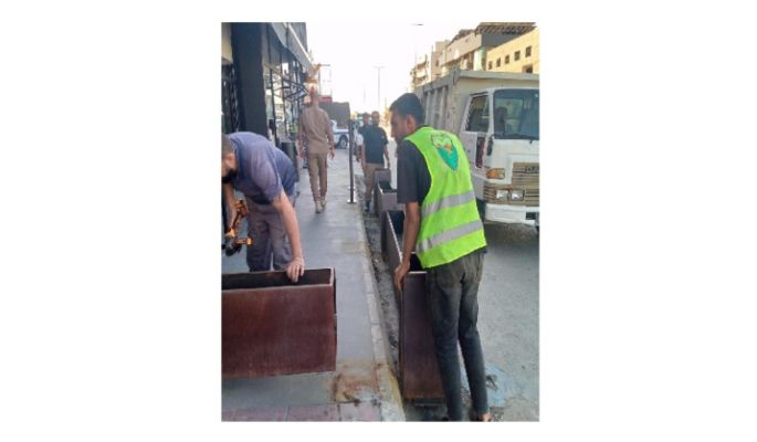 شرطة بلدية صيدا تواصل خطة تنظيم المدينة بإزالة المخالفات والتعديات