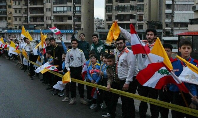 كشافة الإمام المهدي نظّمت استقبالًا للبابا لاوون أثناء مروره بالضاحية الجنوبية لبيروت متوجهًا لقصر بعبدا