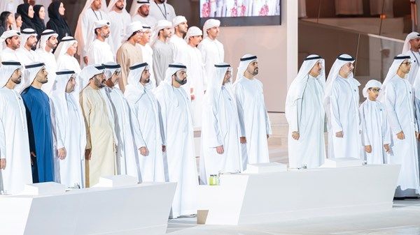 حاكم الفجيرة يشهد بحضور ذياب بن محمد بن زايد مراسم يوم الشهيد في واحة الكرامة