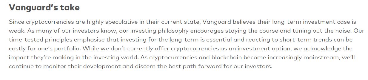 عملاء Vanguard البالغ عددهم أكثر من 50 مليونًا سيحصلون قريبًا على إمكانية الوصول إلى صناديق مؤشرات الكريبتو المتداولة